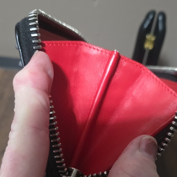 Christian Loubutin Panettone Gray Zip-Around Wallet - Picture 15 of 16